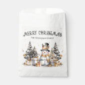 モノクロのクリスマス フェイバーバッグ (正面)
