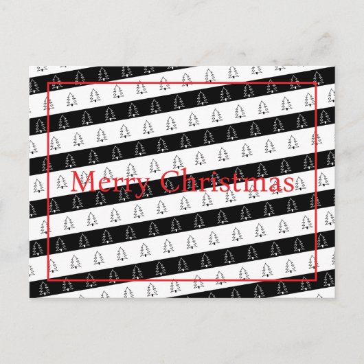 モノクロのクリスマス ポストカード (正面)