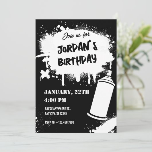 モノクロのグラフィティ 招待状 (スタンド正面)