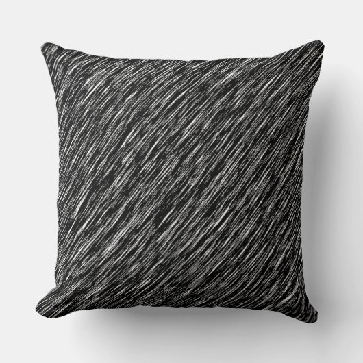 モノクロのグランジパターン クッション (正面)