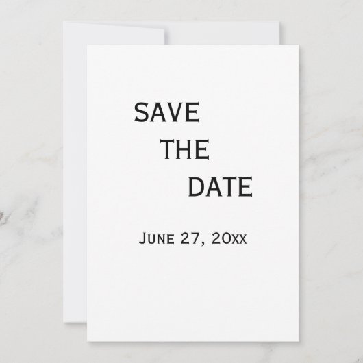モノクロのゲイウェディング・セーブ・ザ・デートカード 招待状 (正面)