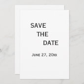 モノクロのゲイウェディング・セーブ・ザ・デートカード 招待状 (正面/裏面)