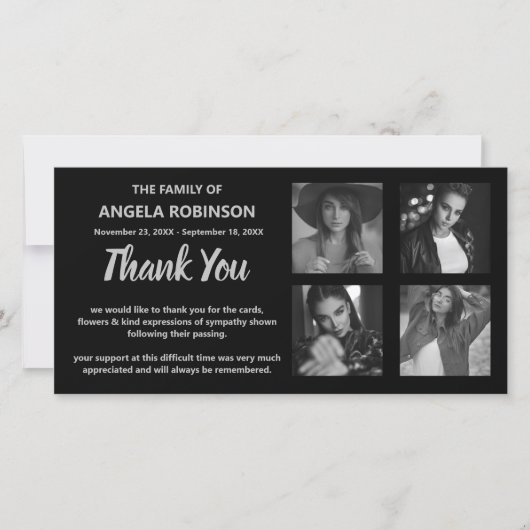 モノクロのコラージュ記念館 サンキューカード (正面)