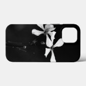 モノクロのシンプルな花柄 Case-Mate iPhoneケース (裏面 (横))