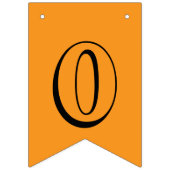 モノクロのスクールカラー卒業 バンティングフラッグ (第3の旗)