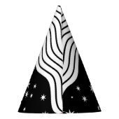 モノクロのストライプと星 パーティーハット (裏面)