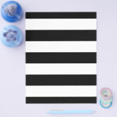 モノクロのストライプ おしゃれ チラシ (シングル)