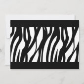 モノクロのゼブラの出会いと挨拶の招待状 招待状 (裏面)