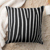 モノクロのゼブラの縞模様 クッション (ブランケット)