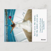 モノクロのゼブラ、あなたの写真 ウェディングプランナー ポストカード (裏面)