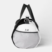 モノクロのデュオ　ソリッドカラーイニシャルネーム ダッフルバッグ (右)