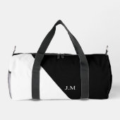 モノクロのデュオ　ソリッドカラーイニシャルネーム ダッフルバッグ (裏面)