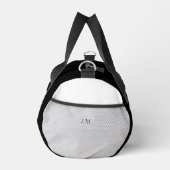 モノクロのデュオ　無地のイニシャルネーム ダッフルバッグ (右)