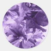 モノクロのバイオリン ラウンドシール (正面)