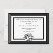 モノクロのバラ 招待状 (裏面)