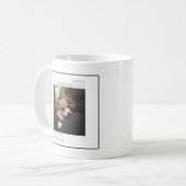 モノクロのバレンタインデーの犬の写真 コーヒーマグカップ (正面左)