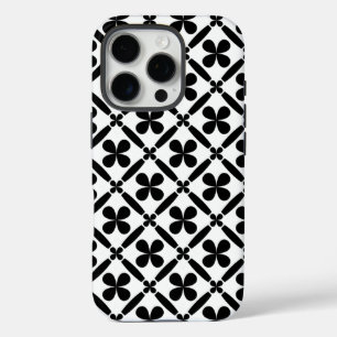 モノクロのパターン デザイン iPhone 16 PROケース