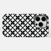 モノクロのパターン デザイン Case-Mate iPhoneケース (裏面 (横))