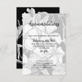 モノクロのフランジーパニーボヘミアンビューティー エンクロージャーカード (正面/裏面)