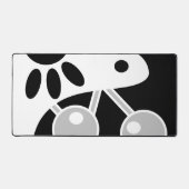 モノクロのモダンな落書きアート デスクマット (正面)