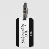 モノクロのモノクロが流行の遅い ラゲッジタグ (正面縦)