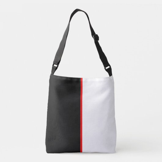 モノクロのモノグラム(赤い線) クロスボディバッグ (裏面)