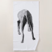 モノクロのモーション ビーチタオル (正面)