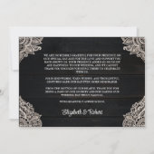 モノクロのラスティックエレガンスウェディング サンキューカード (裏面)