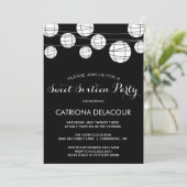 モノクロのランタン　スイート16 招待状 (スタンド正面)