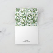 モノクロのローズフラワーウェディング サンキューカード (内部)