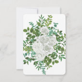 モノクロのローズフラワーウェディング 招待状 (裏面)