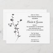 モノクロのローズ ポストウェディング ブランシュ 招待状 (正面/裏面)