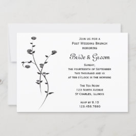 モノクロのローズ ポストウェディング ブランシュ 招待状