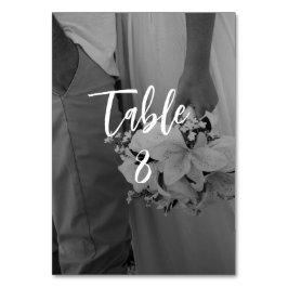 モノクロの上品な結婚式 テーブルナンバー