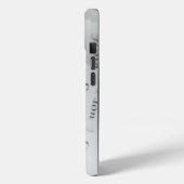 モノクロの信仰 モダンな十字架とイエス Case-Mate iPhoneケース (裏面 / 左)