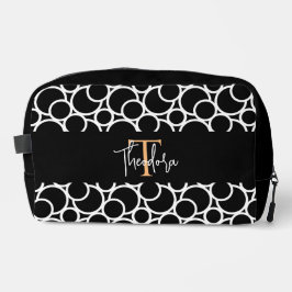 モノクロの円パターン（モノグラム） ドップキット