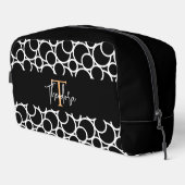 モノクロの円パターン（モノグラム） ドップキット (右コーナー)