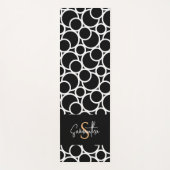 モノクロの円パターン（モノグラム） ヨガマット (正面)