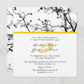 モノクロの冬の木の結婚式招待状 招待状 (正面/裏面)