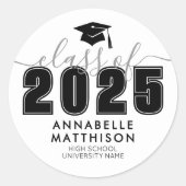 モノクロの卒業 ラウンドシール (正面)