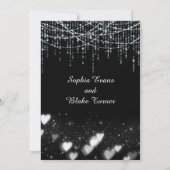モノクロの吊るし照明が彩るエンゲージメントパーティー 招待状 (裏面)