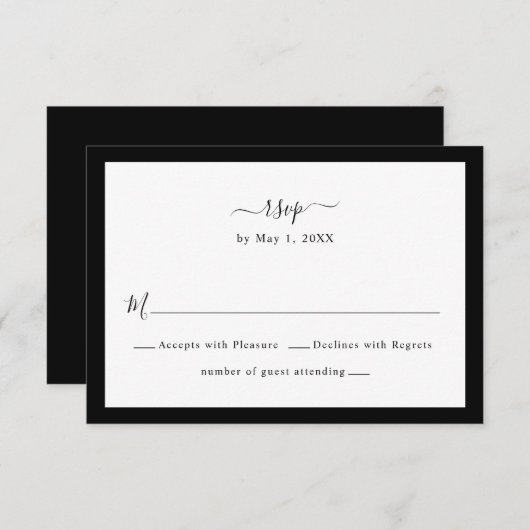 モノクロの境界 出欠カード (正面/裏面)