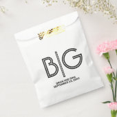 モノクロの大イニシャル フェイバーバッグ (封をした状態)