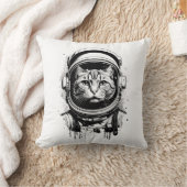 モノクロの宇宙猫 クッション (ブランケット)