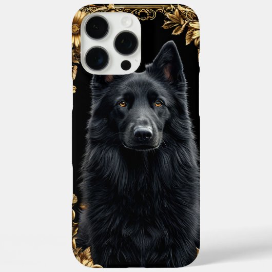 モノクロの愛らしい犬の肖像 🖤🐾 シンプルモダン Case-Mate iPhoneケース (裏面)