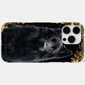 モノクロの愛らしい犬の肖像 🖤🐾 シンプルモダン Case-Mate iPhoneケース (裏面 (横))