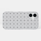 モノクロの抽象的な落書き Maacah001 iPhone 16ケース (裏面横)