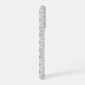 モノクロの抽象的な落書き Maacah001 iPhone 16ケース (右側面)