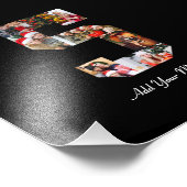 モノクロの数字5の写真コラージュ フォトプリント            (角)