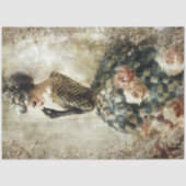 モノクロの春の肖像画ティッシュペーパー 薄葉紙 (正面)